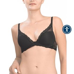 Natori Feathers Black Bra 34B